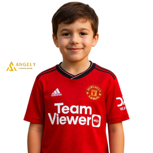 ANGELY FASHION STORE KAOS JERSEY BOLA ANAK MANCHESTER UNITED / JERSEY GARNACHO ANAK 1-12 TAHUN MU