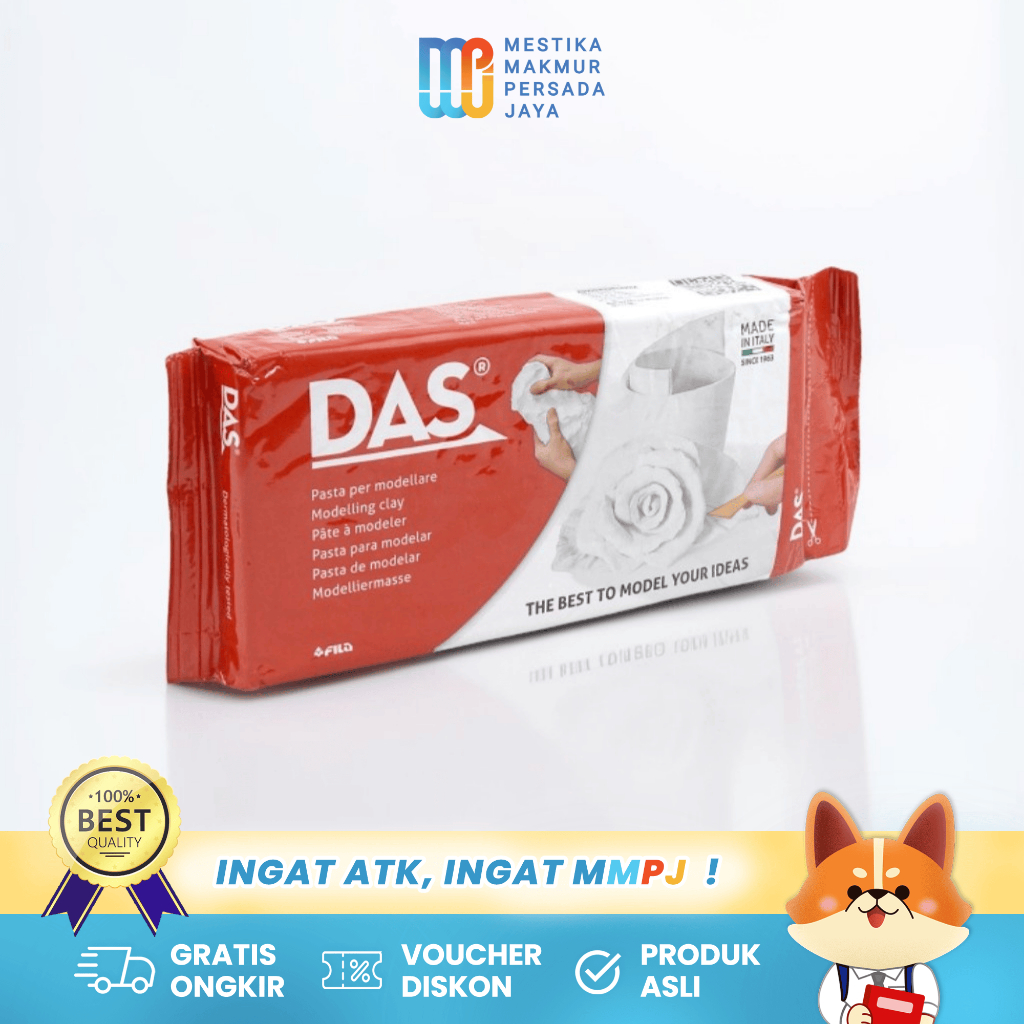 DAS Clay Tanah Liat Putih 1000gram untuk Kerajinan Prakarya 387500