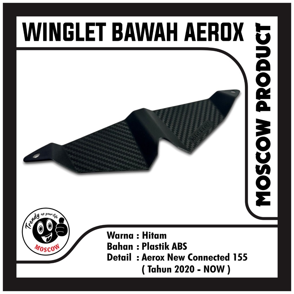 WINGLET BAWAH ALL NEW AEROX 155 CONNECTED TAHUN 2020 2021 2022 2023 2024 WINGLET AEROX KUMIS SAYAP D