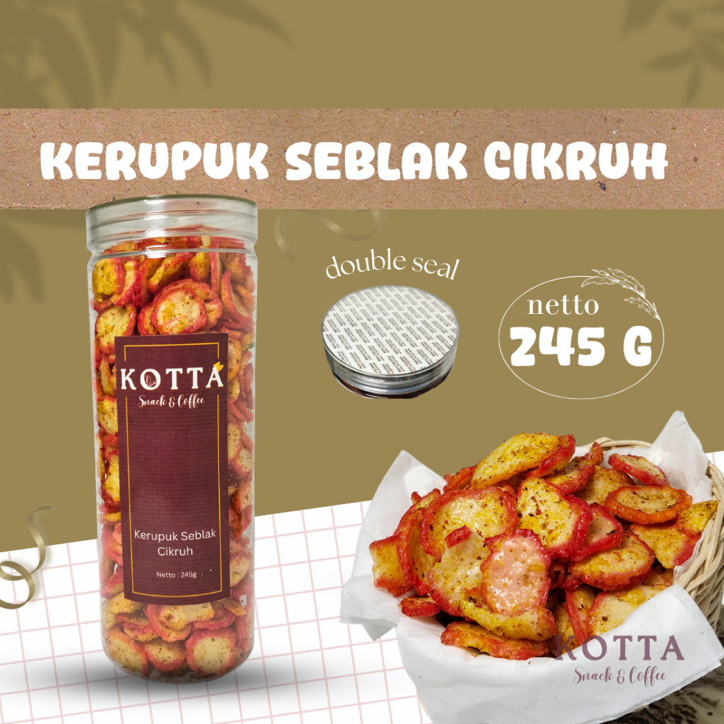 

Kerupuk Seblak Cikruh 245 gram | Kemasan Jar / Toples