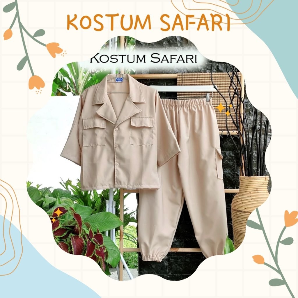 Baju Safari/Kostum Zoo/Kostum Rimba/Kostum Zoo Keeper/Kostum Jungle/Kostum Pemburu/Kostum Tema Zoo
