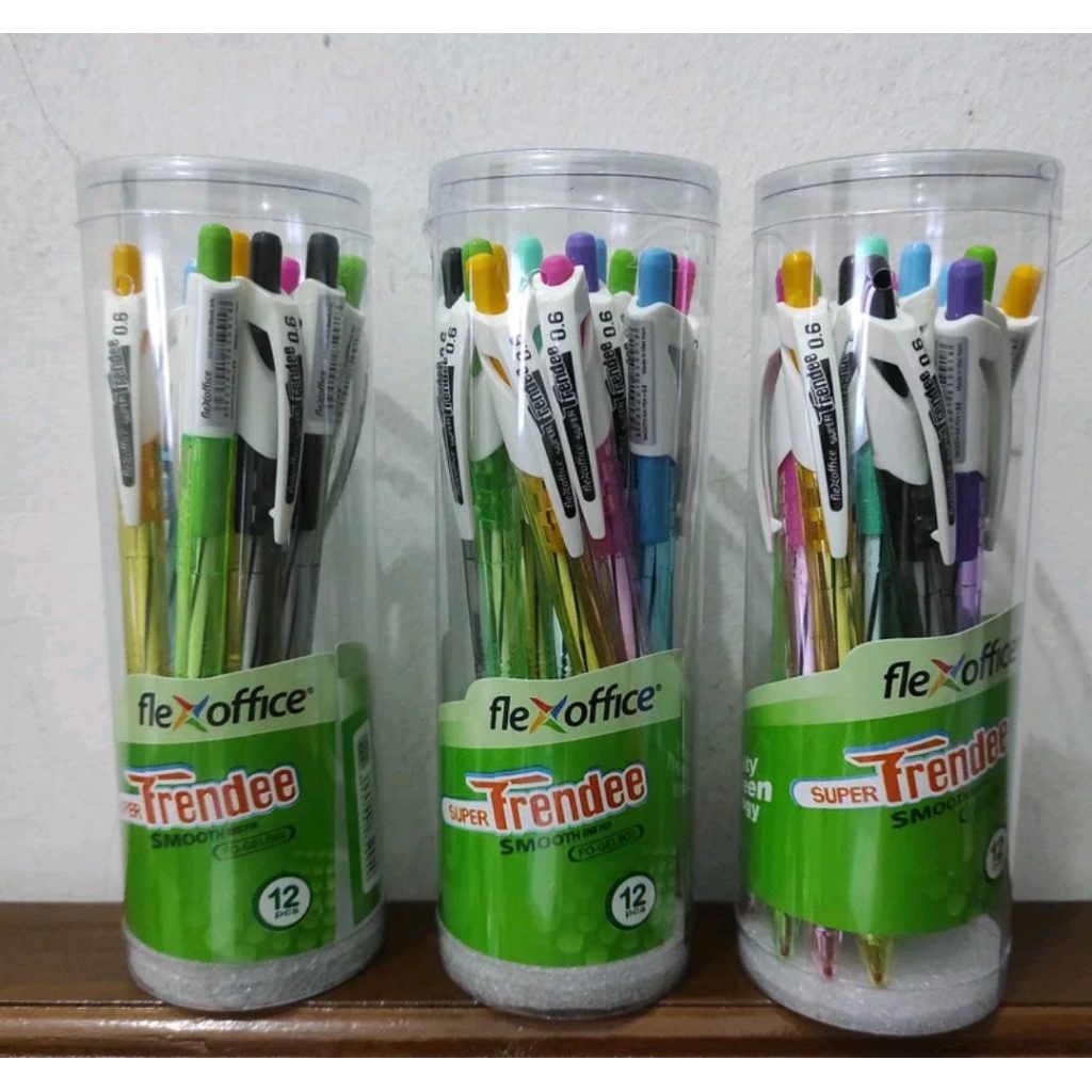 

[12 PCS] PULPEN FLEX OFFICE TRENDEE FO-GELB09 0.6 MM