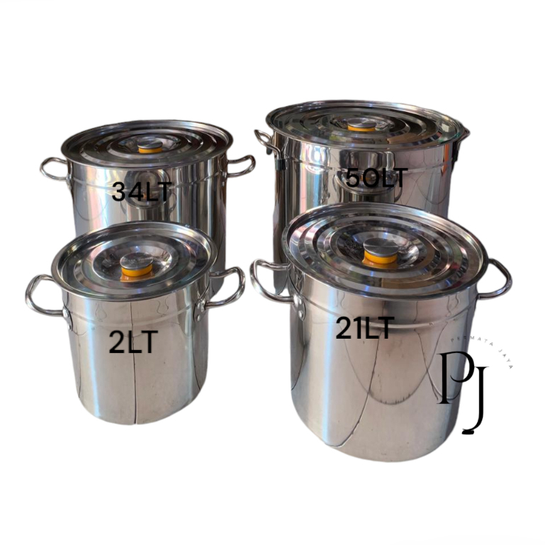 Panci Jumbo Dandang Tebal Stockpot Stainless SUS 304 Dandang Jumbo/Panci Dandang 4 Ukuran