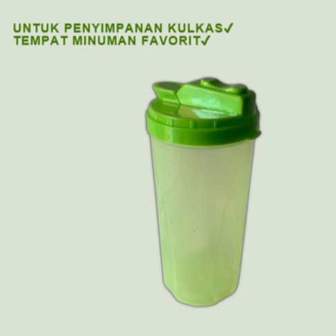 Botol Minum Kulkas size S / Tempat Air Kotak Serbaguna 500ML
