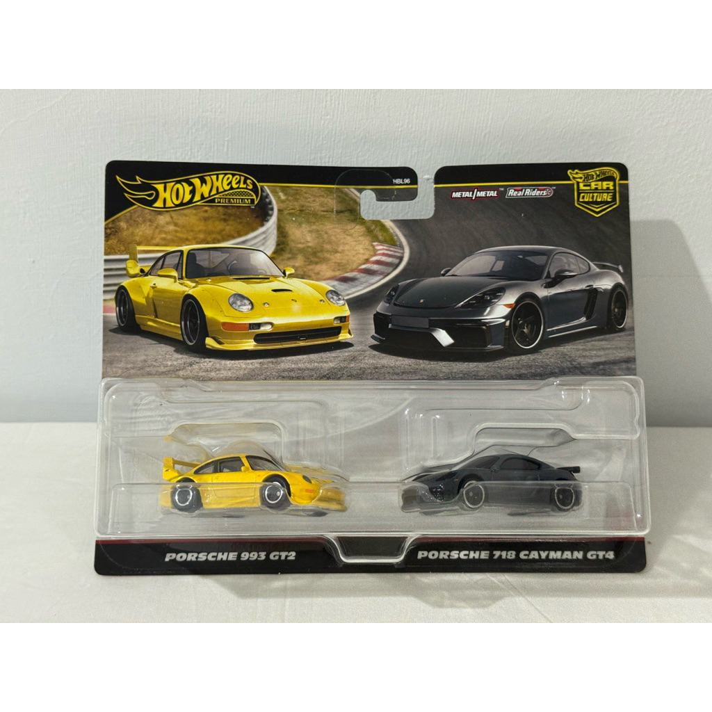 Hot Wheels Two Pack Porsche 993 GT2 & Porsche 718 Cayman GT4
