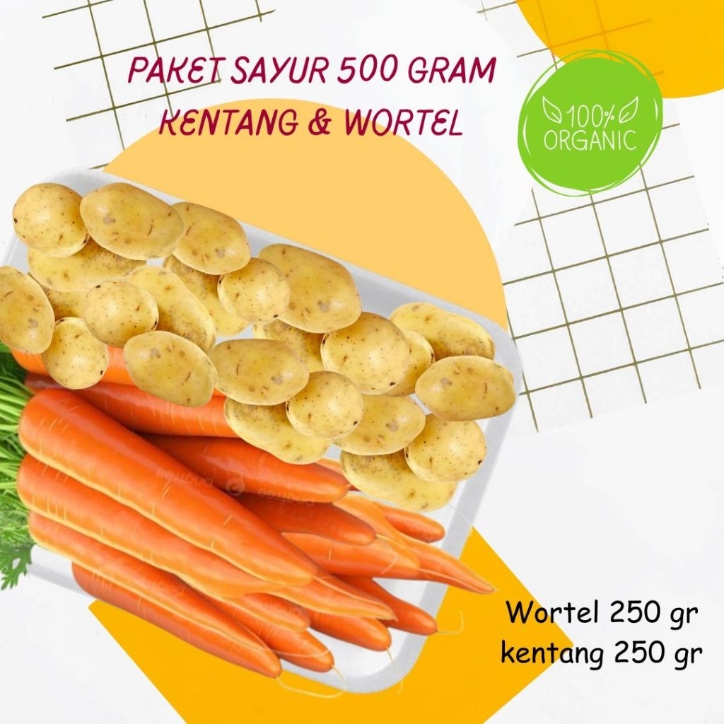 

Paket Sayur Kentang & Wortel isi 500 gram