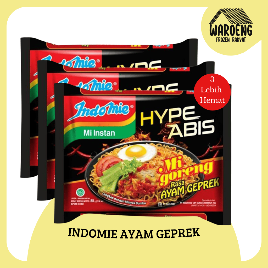 

3 LEBIH HEMAT - INDOMIE GORENG AYAM GEPREK