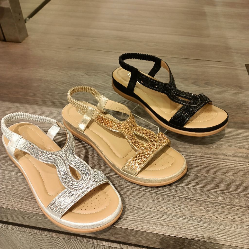 sandal flat wanita/sandal tali VIZZANO original matahari