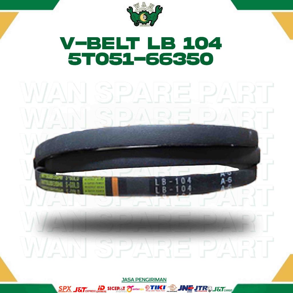 V-BELT LB 104 5T051-66350 KUBOTA for COMBINE HARVESTER WAN SPAREPART