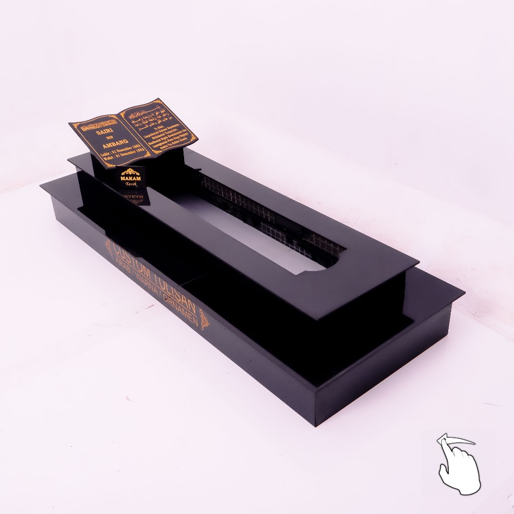 MAKAM TASIK - BATU NISAN - BADAN MAKAM BODY KIJING POLOS/BUKU K12 + FREE PACKING KAYU