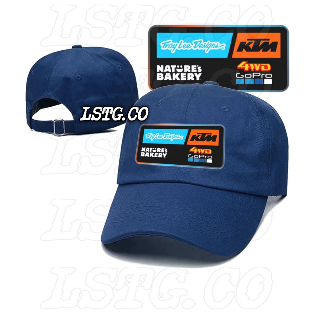 Topi KTM Troy Lee Design Bisbol / Topi Baseball Race / Topi Racing Pria Wanita