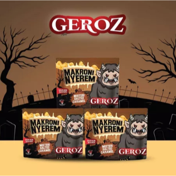 

Geroz - Makroni Nyerem - varian manis rasa salted caramel isi 3