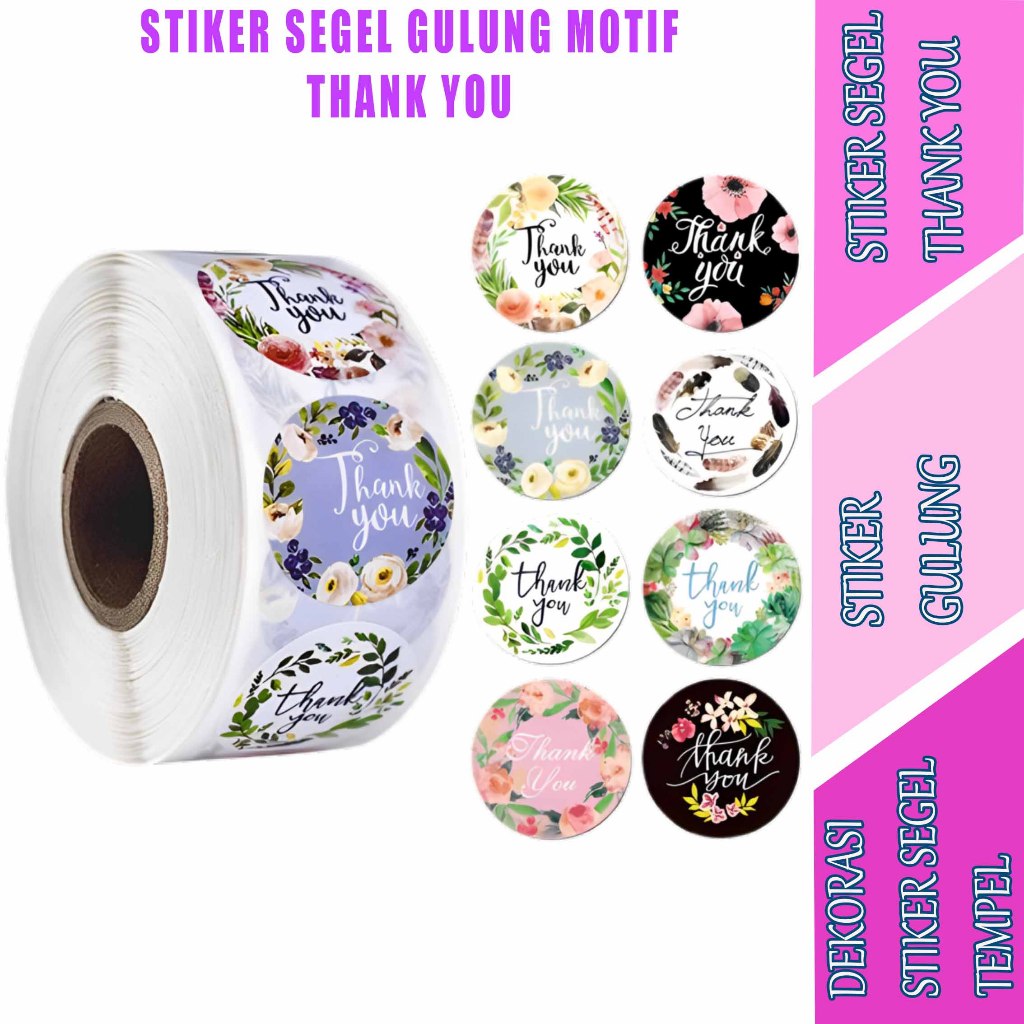 

Dekorasi Stiker Segel Tempel - Stiker Gulung - Stiker Segel Motif Thank You