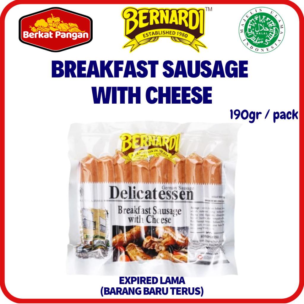 

Bernardi Delicious Breakfast Sausage Cheese / Bernardi Sosis Keju 190gr
