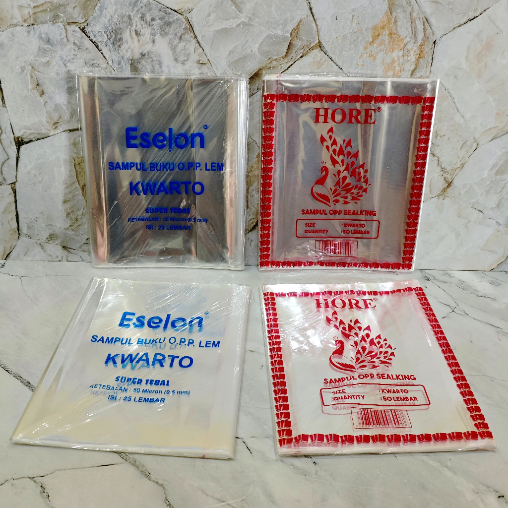 

SATU PACK ( 25 LEMBAR ) Sampul Plastik OPP Buku Tulis Kwarto Sampul Plastik Buku Tulis Qwarto