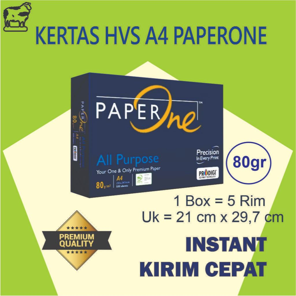 

Kertas HVS Paperone A4 80 Gr 1 Rim (500 lbr) Keperluan Kantor dan sehari-hari