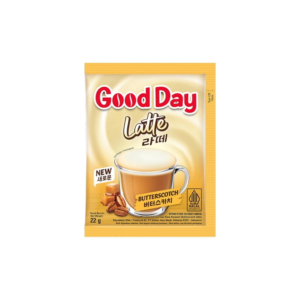 

-MTZ- KPKP GOODDAY Good Day Latte Original | Butterscotch 1renceng [10sachet x 22gr]