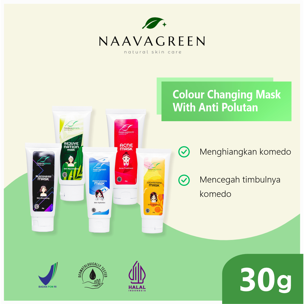100% ORIGINAL NAAVAGREEN ACNE MASK | NG-ACNEMASK NAVAGREEN | MASKER WAJAH NAVAGREEN