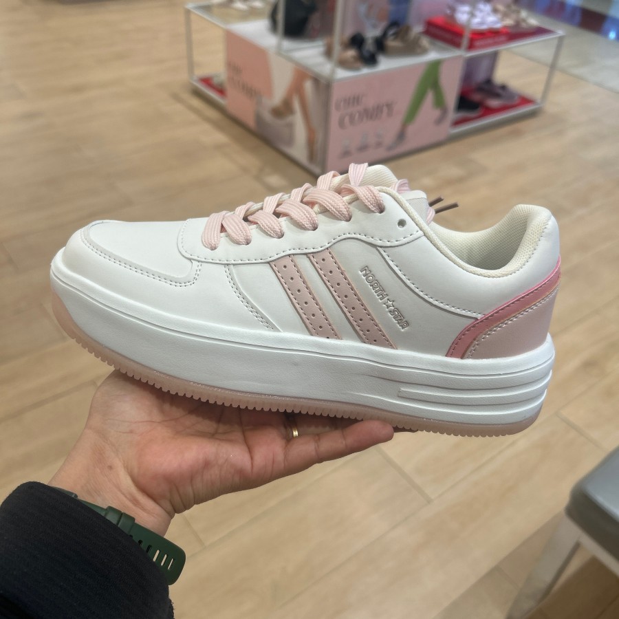 NORTH STAR Sepatu Sneakers Wanita Putih Pink Anti Bacterial