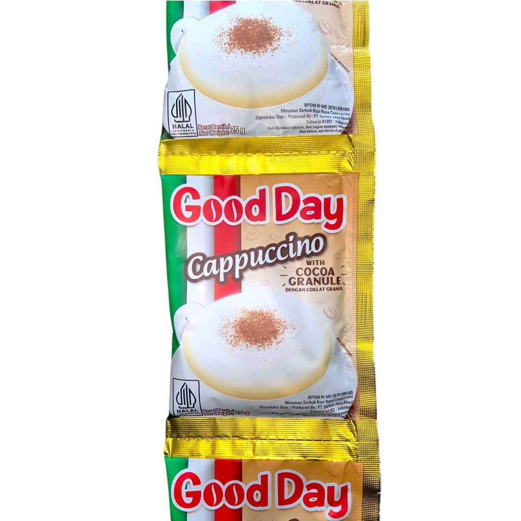 

Good day Cappucinno 1 renceng dapat 10 sachet (25gr)