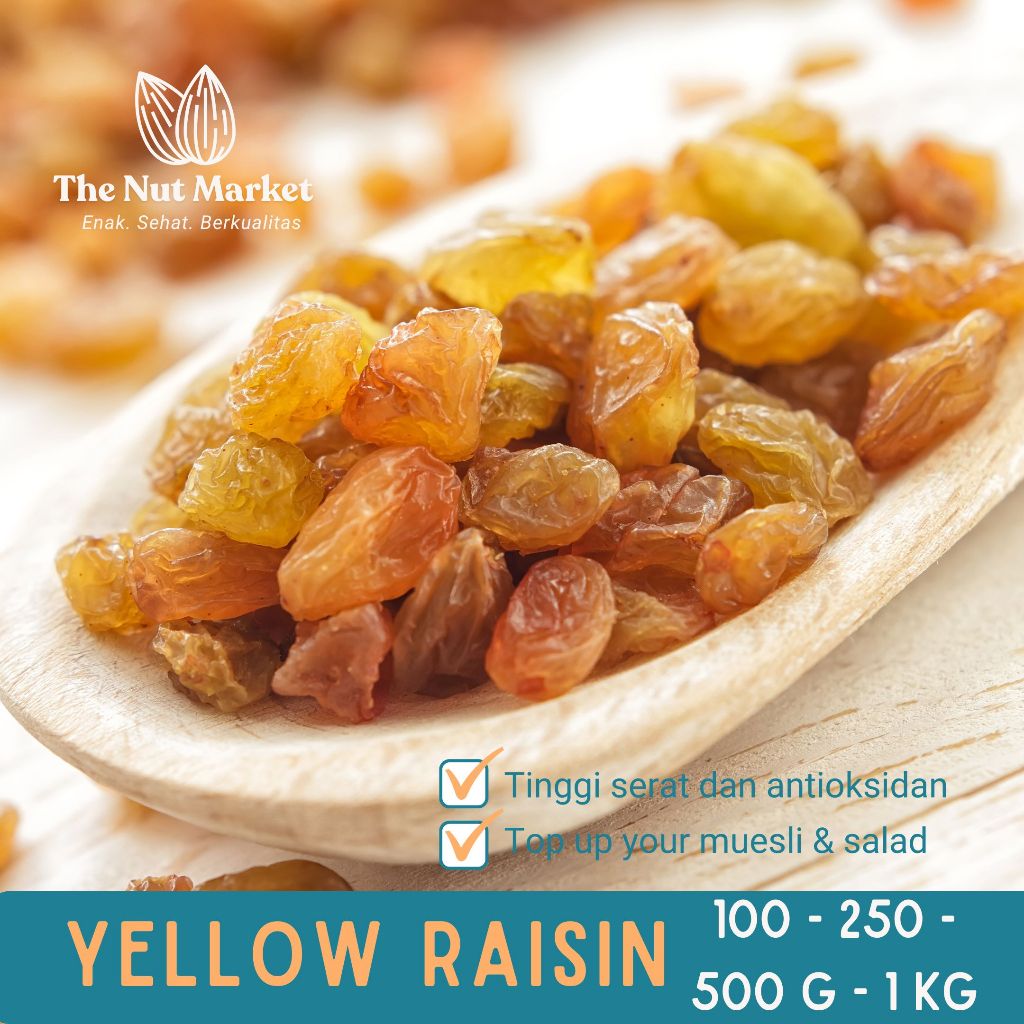 

Yellow Raisin / Kismis Kuning 100, 250, 500g, 1kg origin US