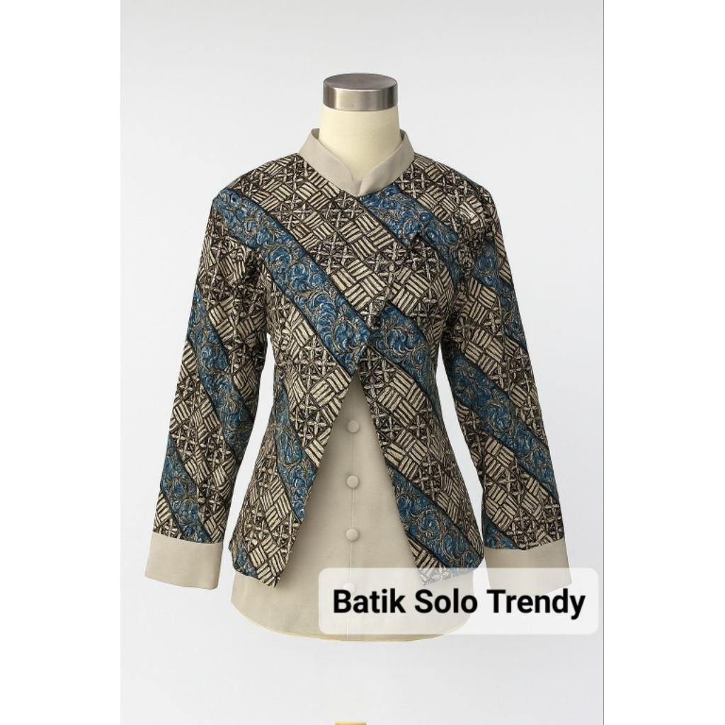 Batik Solo Trendy - Ambar Blouse Batik / Blouse Batik kekinian motif mewah dan Elegant// Baju wanita