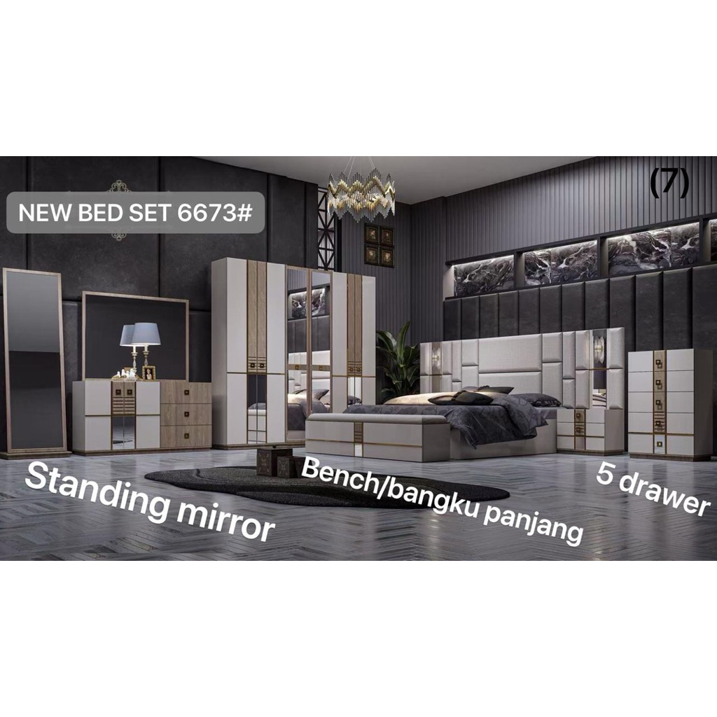 Bed Set Kamar / Isi Kamar / Paket Hantaran Import Lemari 6 Pintu