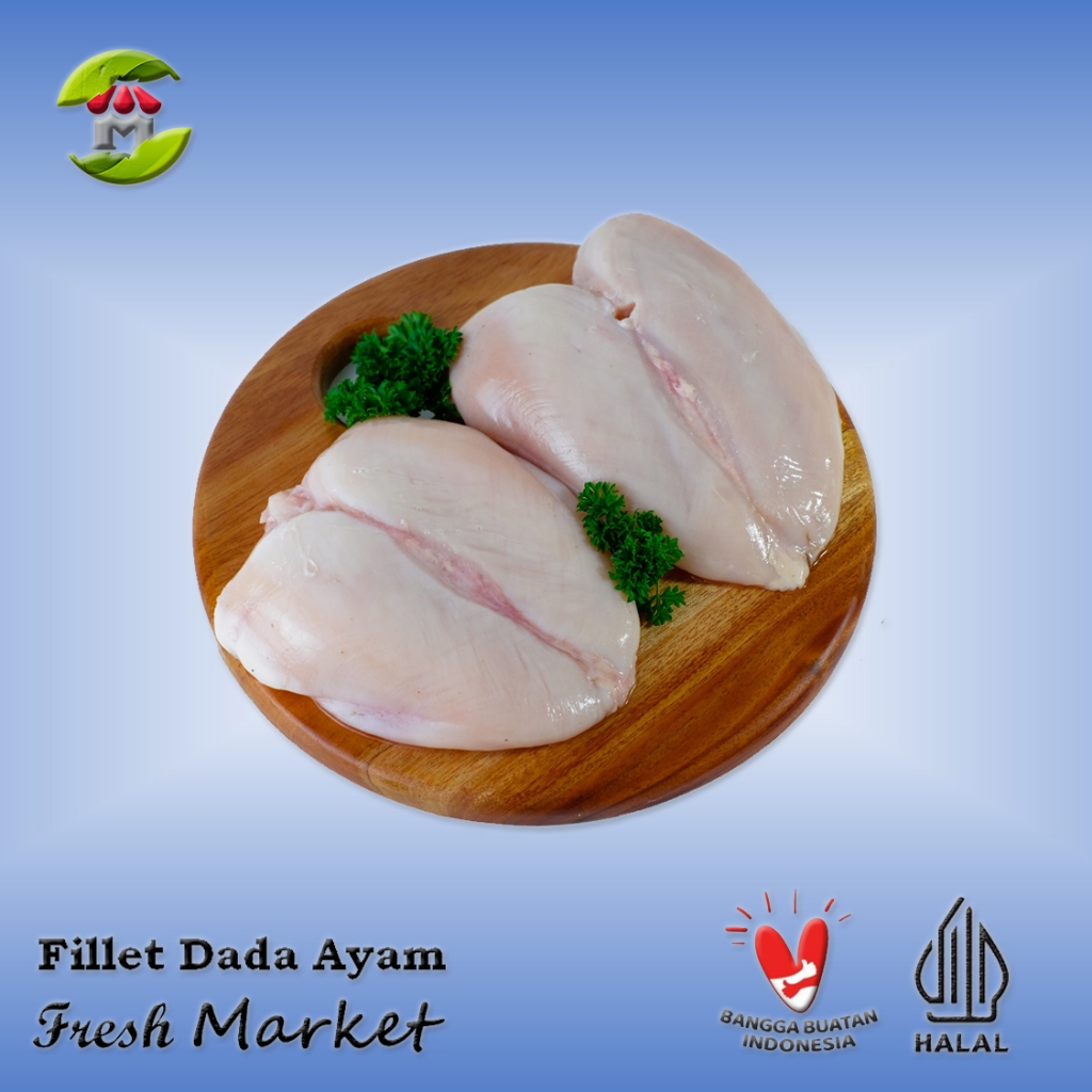 

[BOGOR] Boneless Fillet Dada Ayam Tanpa Kulit Pack 970gr - 1kg