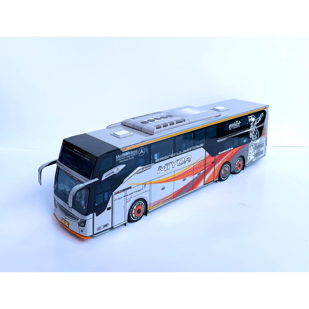 miniatur bus miyor papercraft miniatur bus