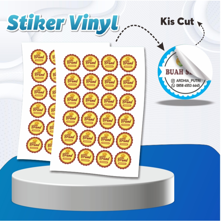 

CETAK Stiker Cutting Murah Ukuran 5cm / CETAK Stiker Label Kemasan Makanan Minuman Onlineshop Murah