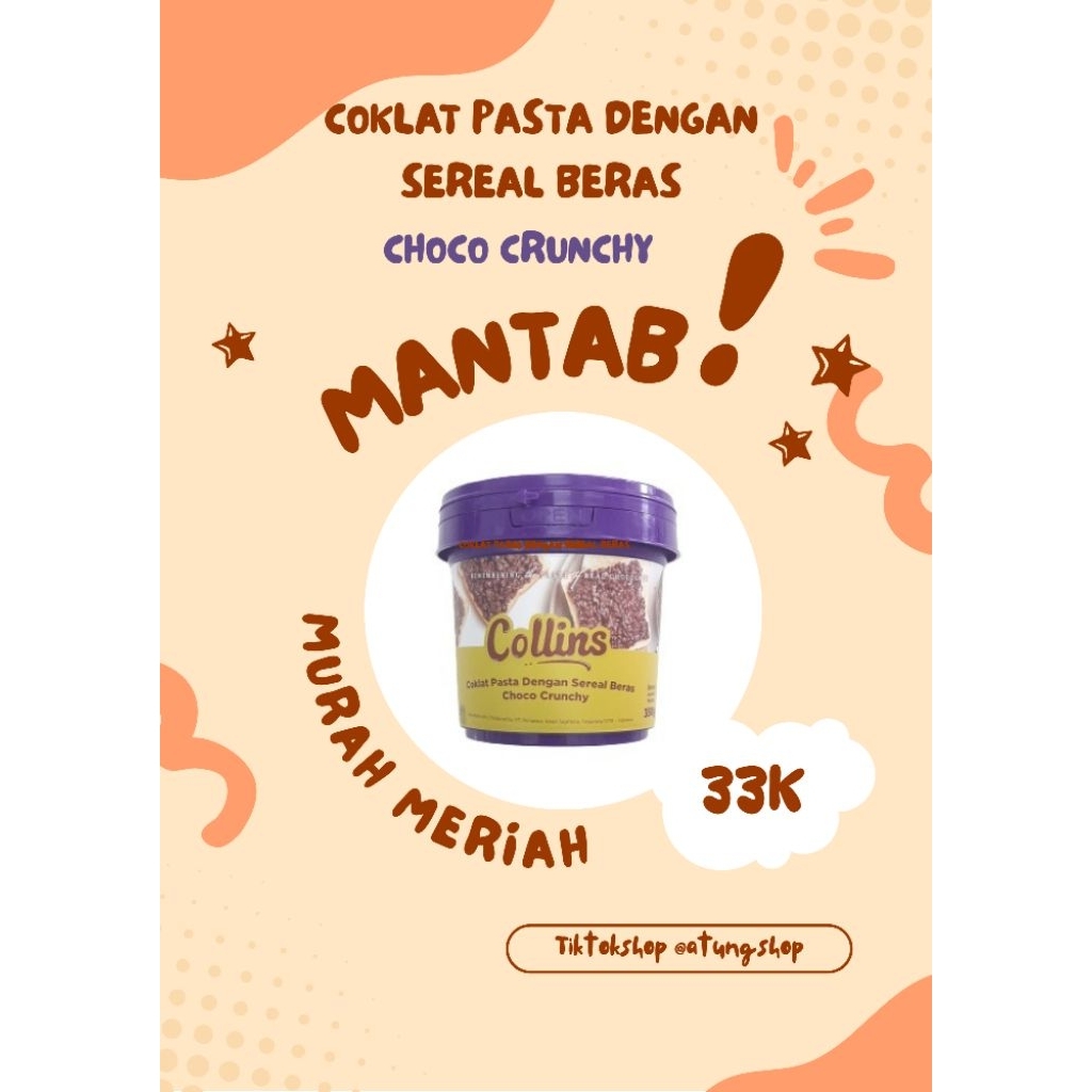 

Coklat Pasta 350g Dengan Sereal Beras Choco Crunchy Sangat Cocok Untuk Topping Roti Dan Aneka Kue Kering Chocolate Food