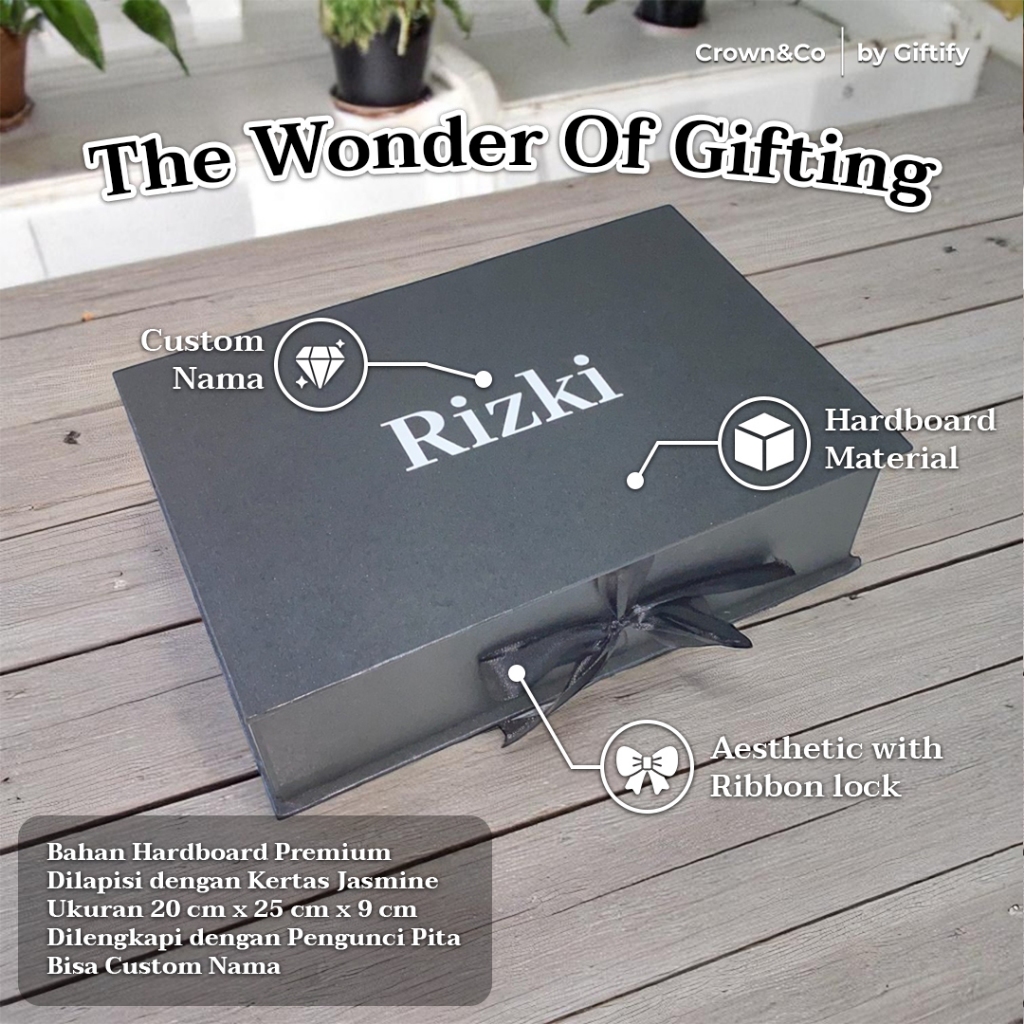 

box ulang tahun premium + request nama dan free goodie bag