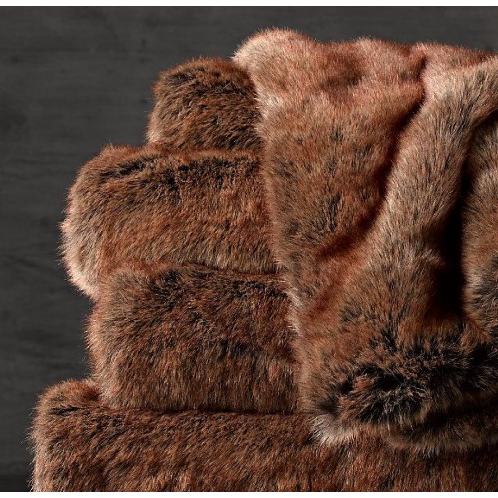 Kain Bulu Kelinci 50x170 Rabbit Fur Tebal 1 cm