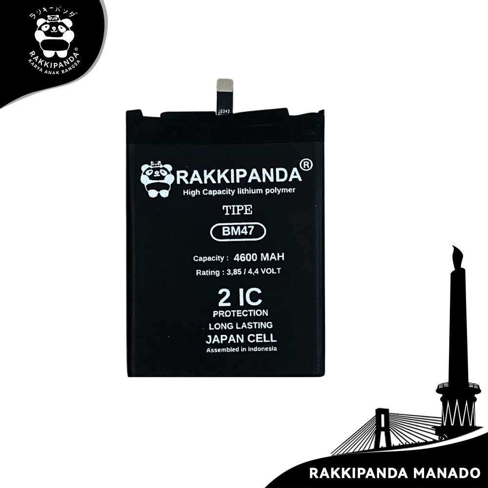 RakkiPanda Baterai HP BM47 Redmi 3/Redmi 3S/Redmi 3X/Redmi 4X/Redmi 3 Pro