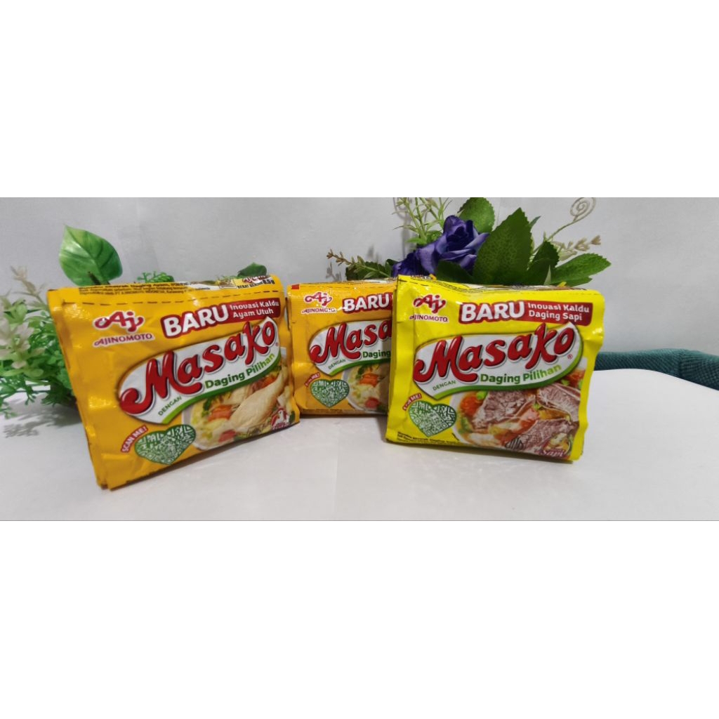 

Masako bumbu kaldu penyedap rasa ayam dan sapi kemasan 8,5 gr (12 pcs)