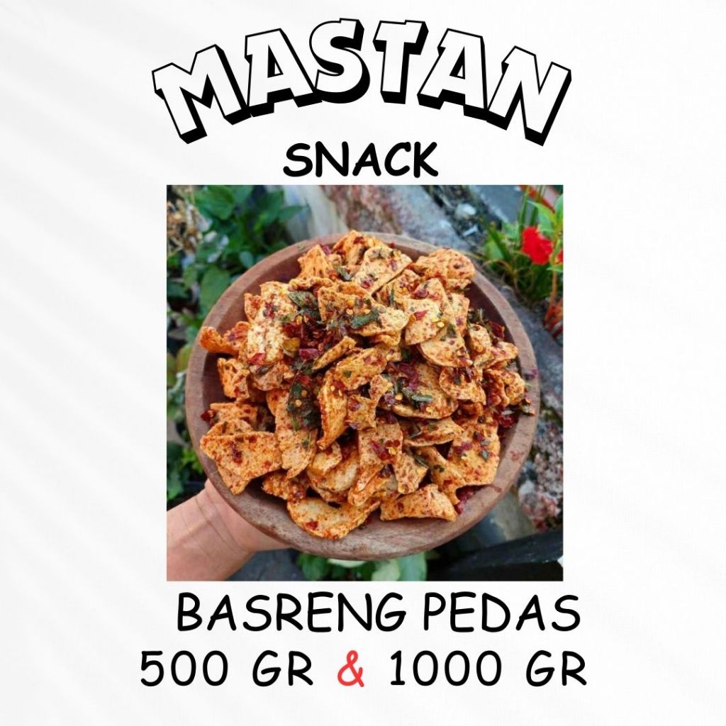 

[500gr & 1kg] Basreng Pedas Renyah Enak Murah Bakso Ikan Goreng Khas Sunda