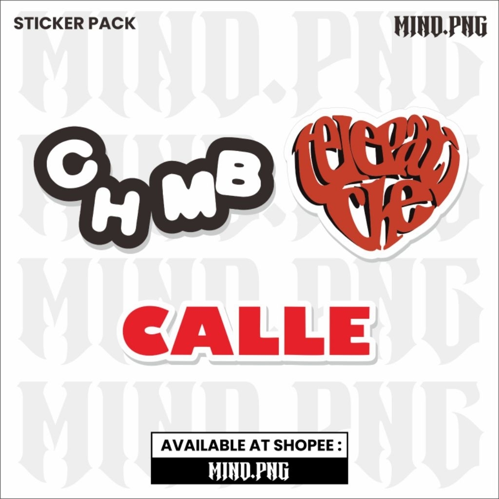 

STIKER STICKER PACK BRAND CHMB, TELEPATI CHE, CALLE, STIKER HELM, STIKER LAPTOP, STIKER TUMBLER, STIKER AESTHETIC, STIKER ANTI AIR