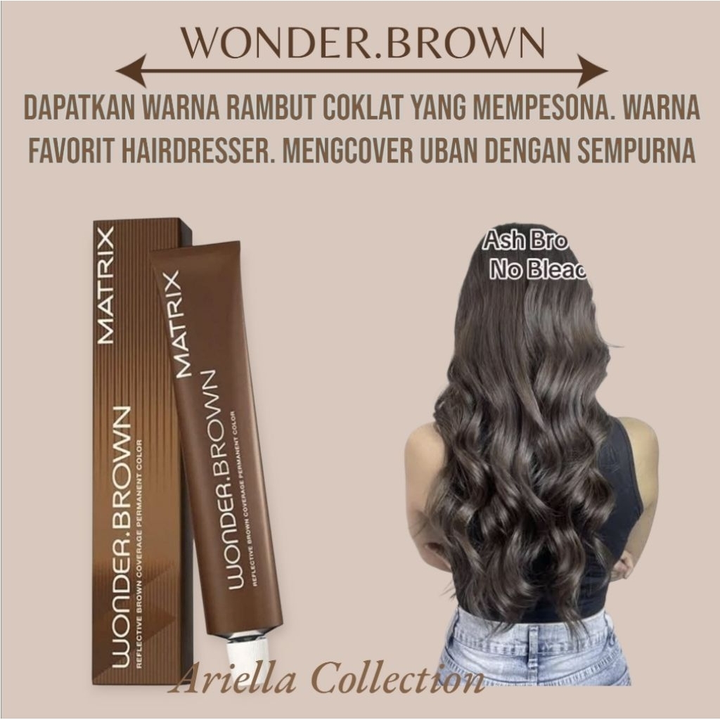 Pewarna Rambut Matrix Wonder Brown / Color tutup uban