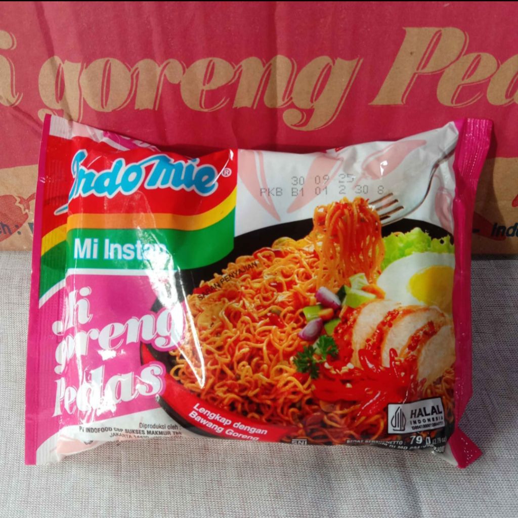 

mi goreng pedas bangka, per 1 bks