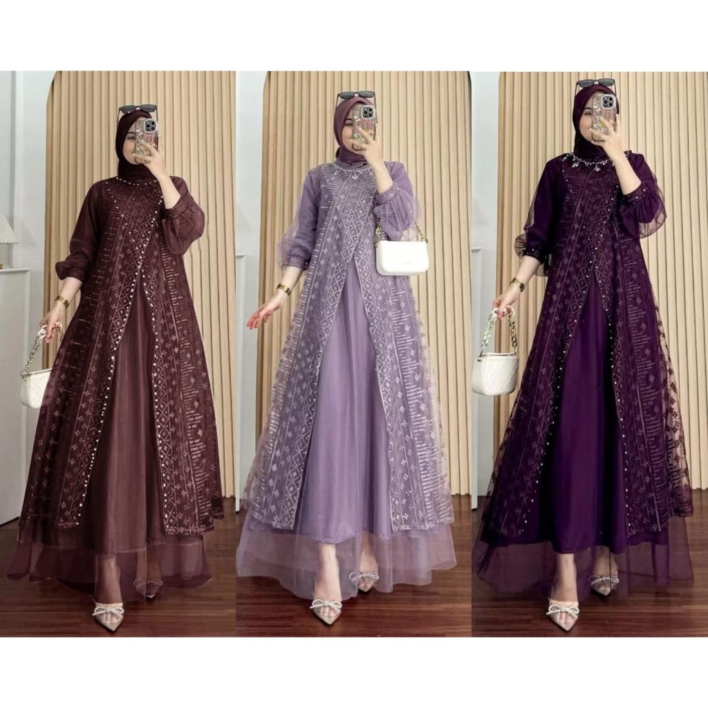 Gamis Wanita Terbaru 2026 Bj Gamus Lebaran Cod Murah Kekinian Bju Hamis Bajju Ibu2 Idhul Fitri Gwmis