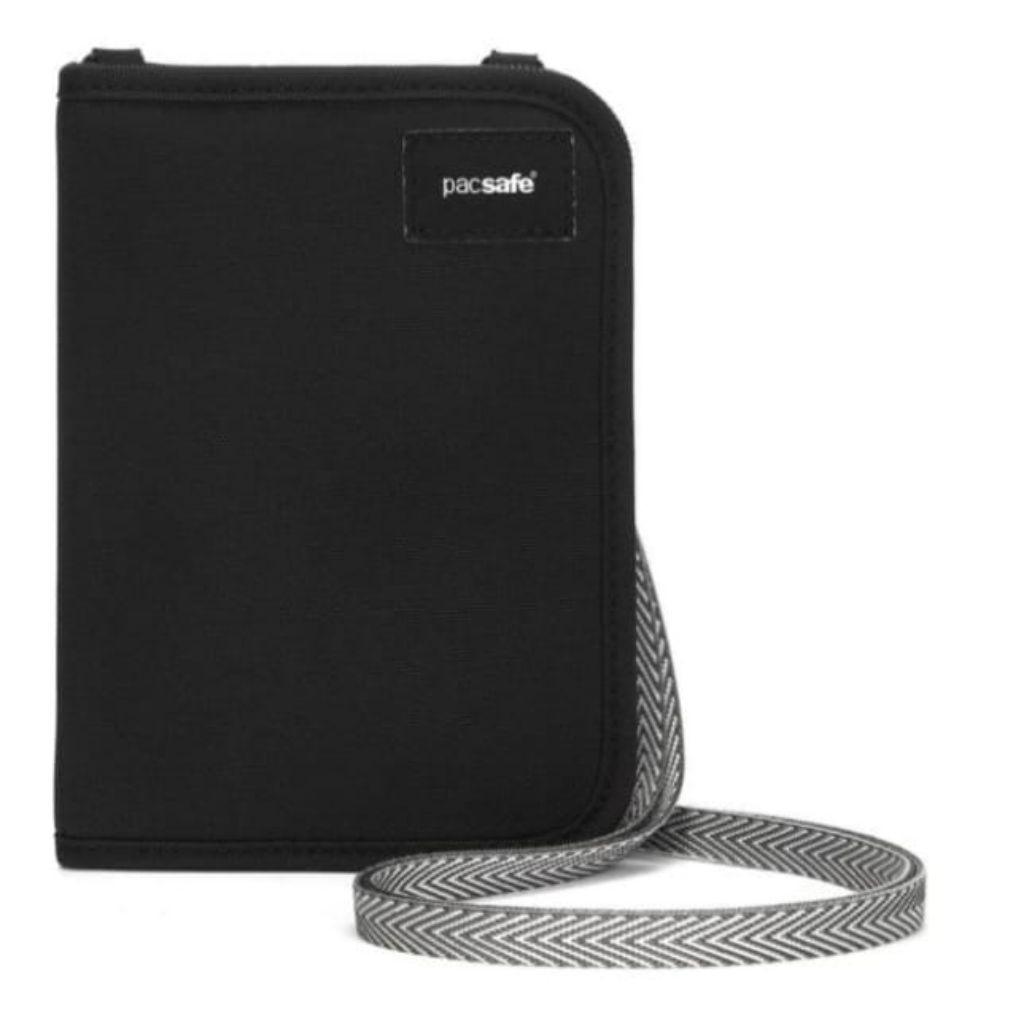 Travel Organizer Dompet Passport Pacsafe V150 RFID Blocking Compact - Black