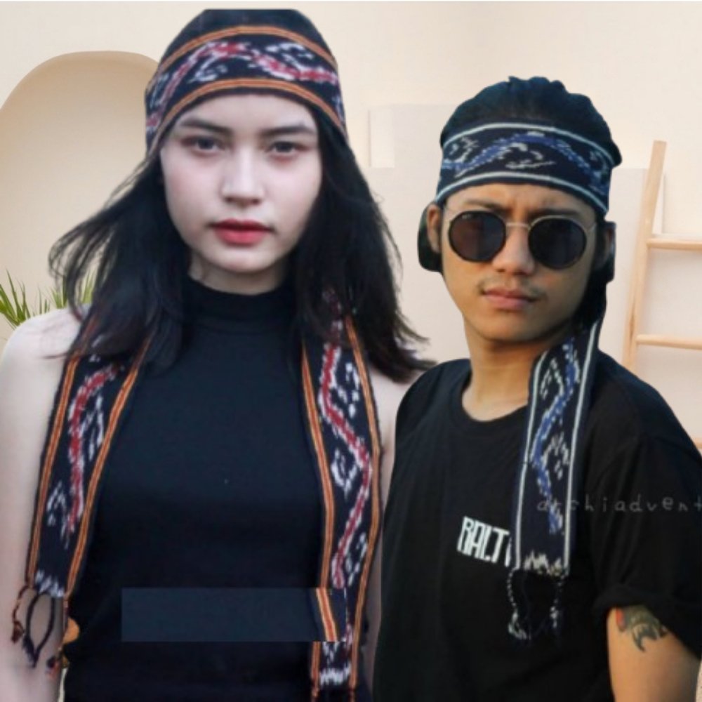 Syal Ikat Kepala Tenun Etnik Untuk Pria & Wanita Berbagai Motif Indonesia Sumba NTT Toraja Dayak