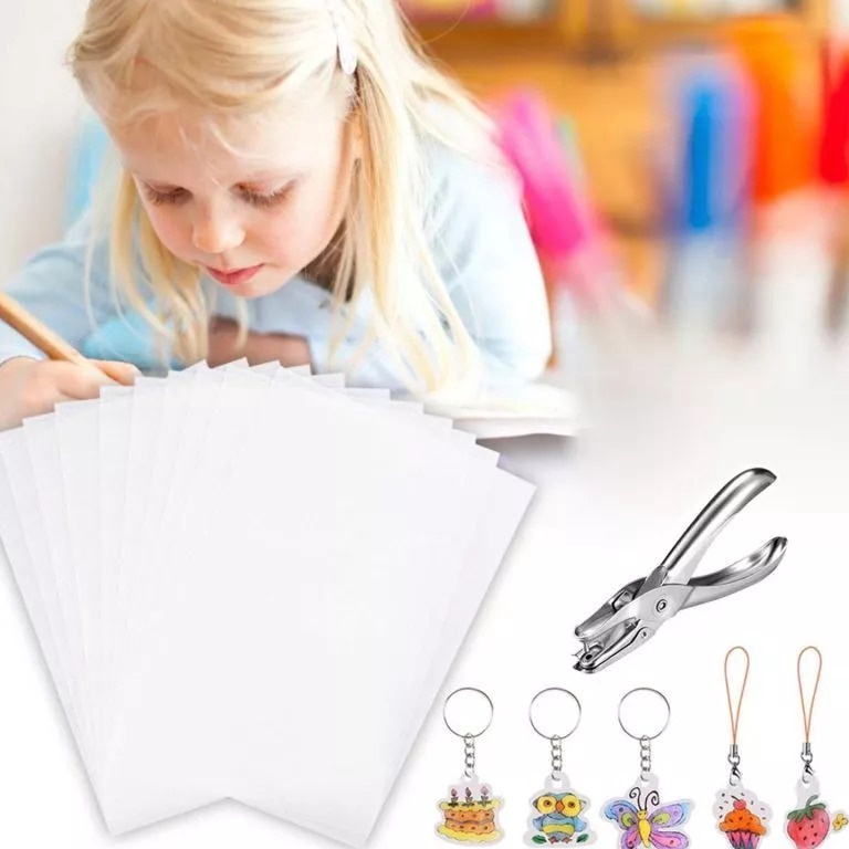 

KODE K82C 33pcsset Diy Shrinky Dink Plastic Shrink Dink Craft Blank Shrinky Art Film Paper