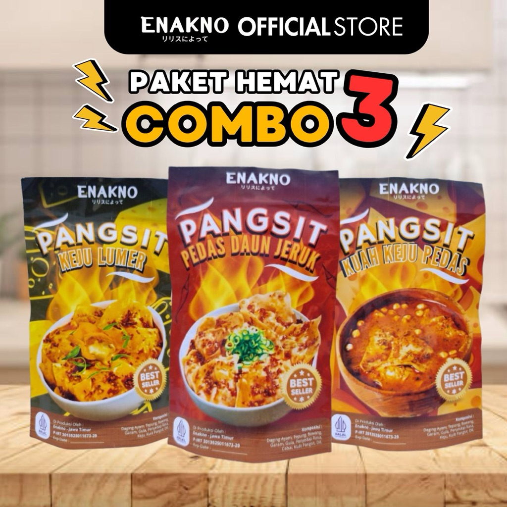 

[ENAKNO] PAKET HEMAT COMBO 3 Pangsit Ayam