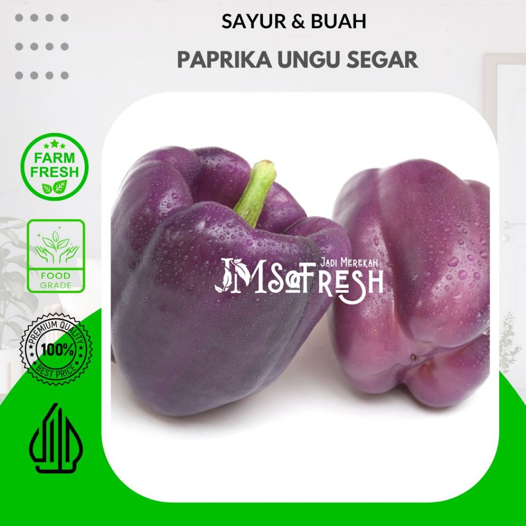 

[JM SoFresh] Paprika Ungu Segar Organik Green House Per Pcs