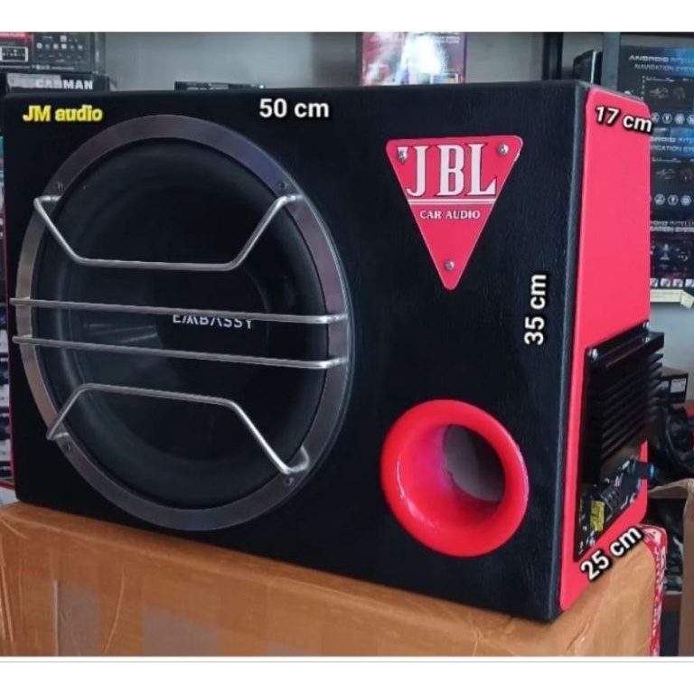 KODE D76U Speaker active bastubebass box 12 inch embassy ES1276j max 6 watt mobil 12 voltuniversal