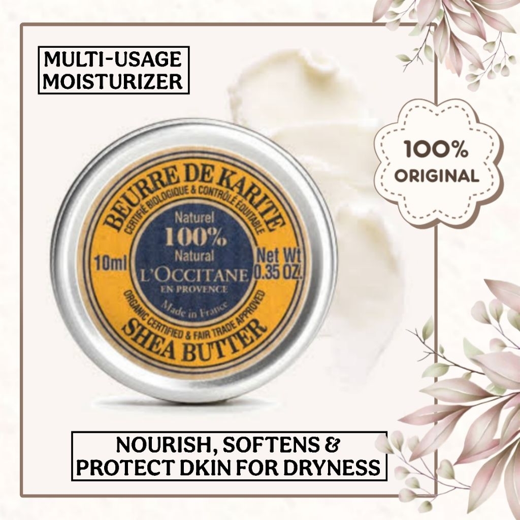 LOCCITANE Shea Butter Certified Organic Pure 100% Shea Butter - 10ml