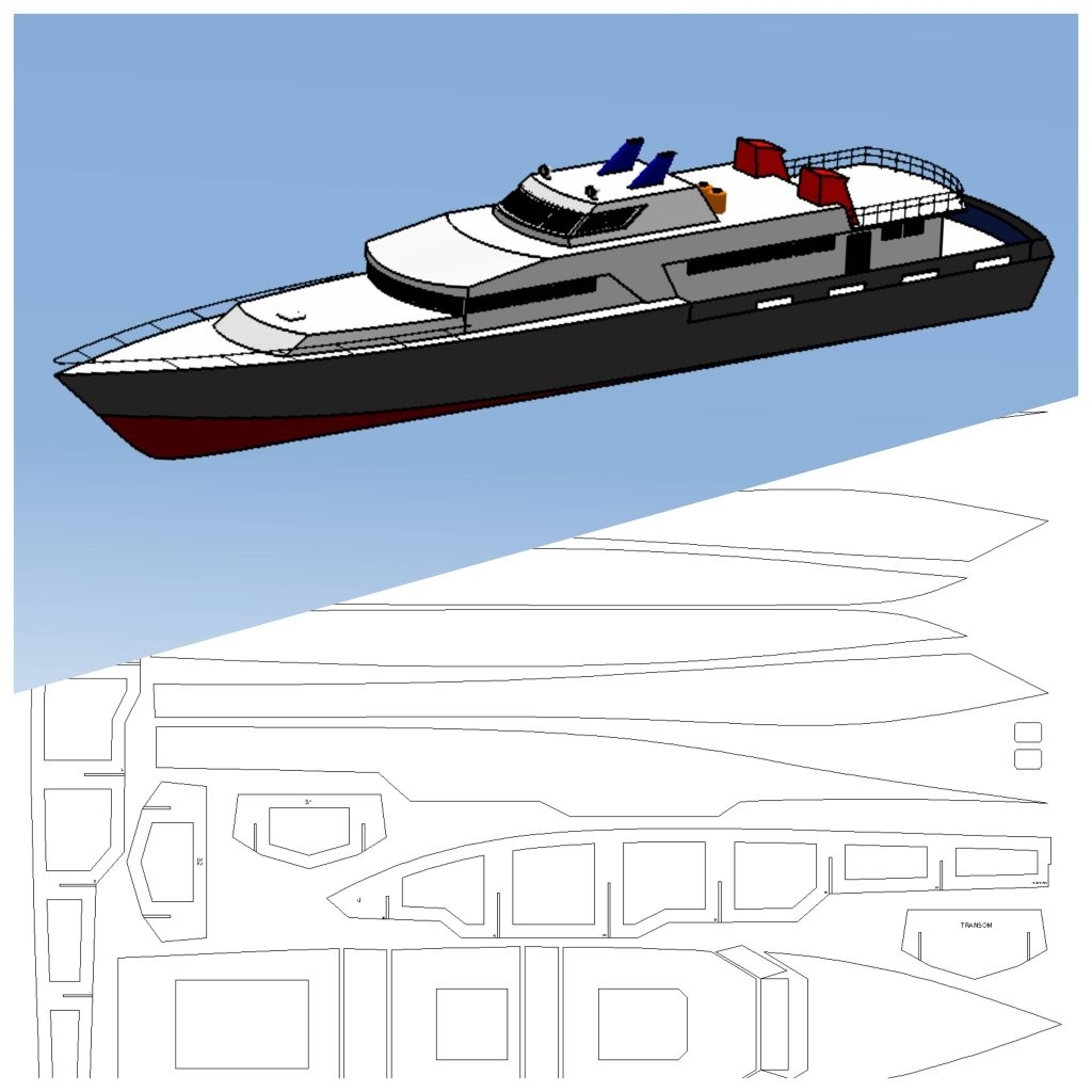 Desain Gambar Pola Miniatur Kapal Rc Boat Plan Pegasus