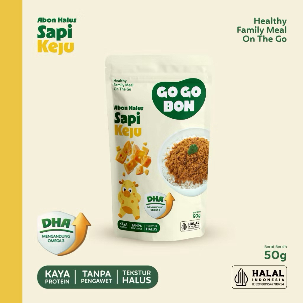 

GOGOBON Abon Bayi Premium Rasa Sapi Keju 50gr Abon Bayi Sehat Viral