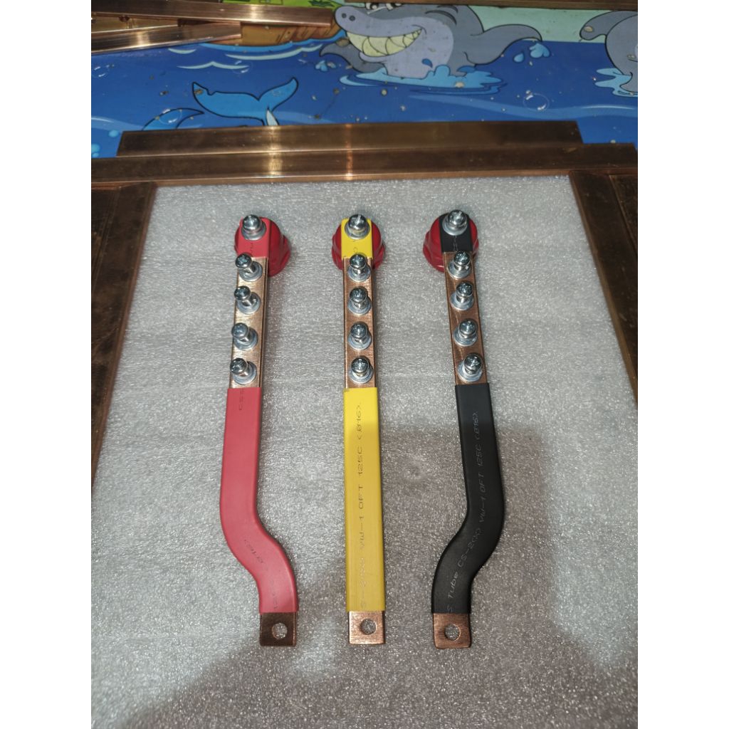 BUSBAR 3×15 RST PANJANG 20 CM UNTUK MCCB 30A/100A